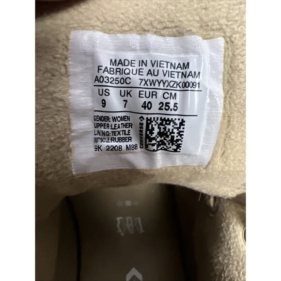 Converse Chuck Taylor All Star Lift Shoes Womens Size 9 Tan Suede Platform - Picture 11 of 13